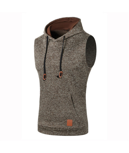 Men's Sleeveless Hooded Sport Vest Casual Hoodie-ZPK007596 | Zitysports