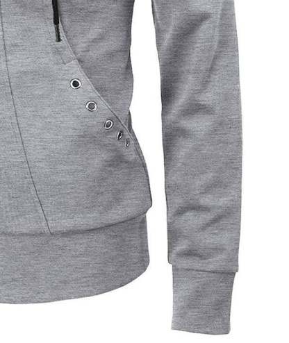 Men's Lightweight Long Sleeve Solid Color Full Zip Up Hoodie-DUMFH05025|Zitysports