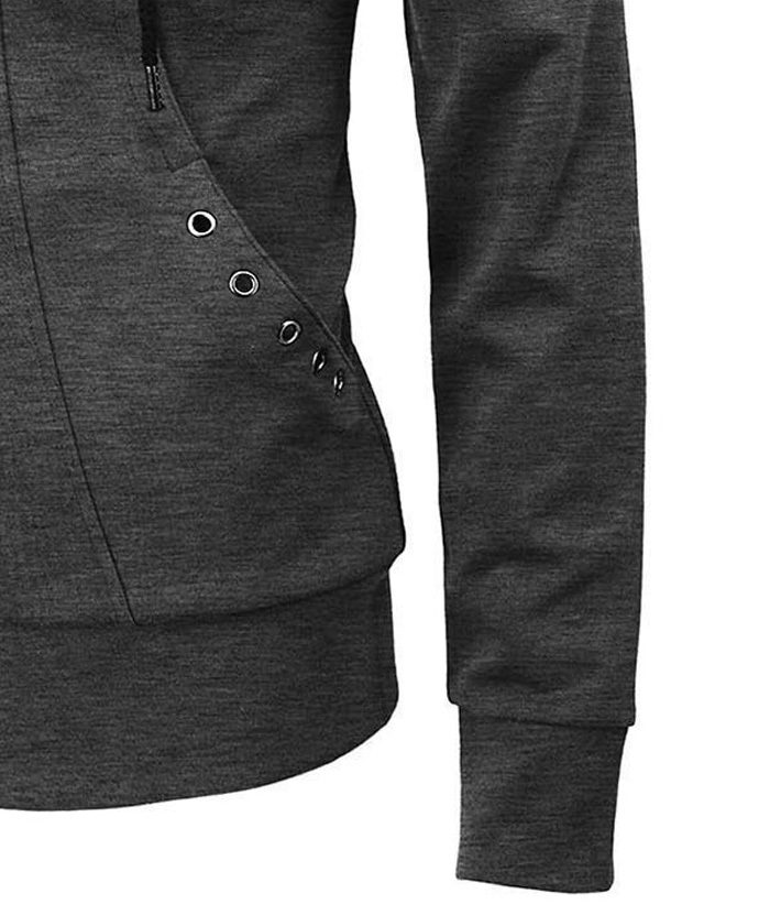 Men's Lightweight Long Sleeve Solid Color Full Zip Up Hoodie-DUMFH05025|Zitysports