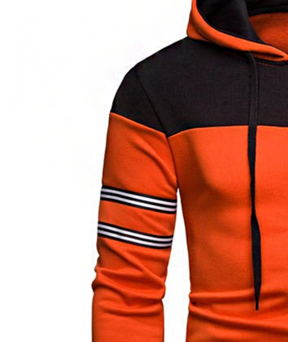 ZITY Men's Long Sleeve Full Zip Up Color Block Outwear Hoodie-DUMFH04958|Zitysports