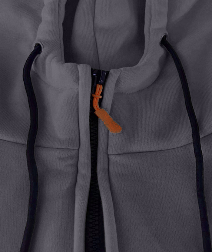 ZITY Men's Solid Quarter-Zip Hoodie-DUMFH04875 | Zitysports