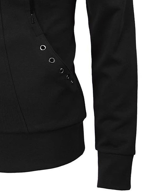 Men's Lightweight Long Sleeve Solid Color Full Zip Up Hoodie-DUMFH05025|Zitysports
