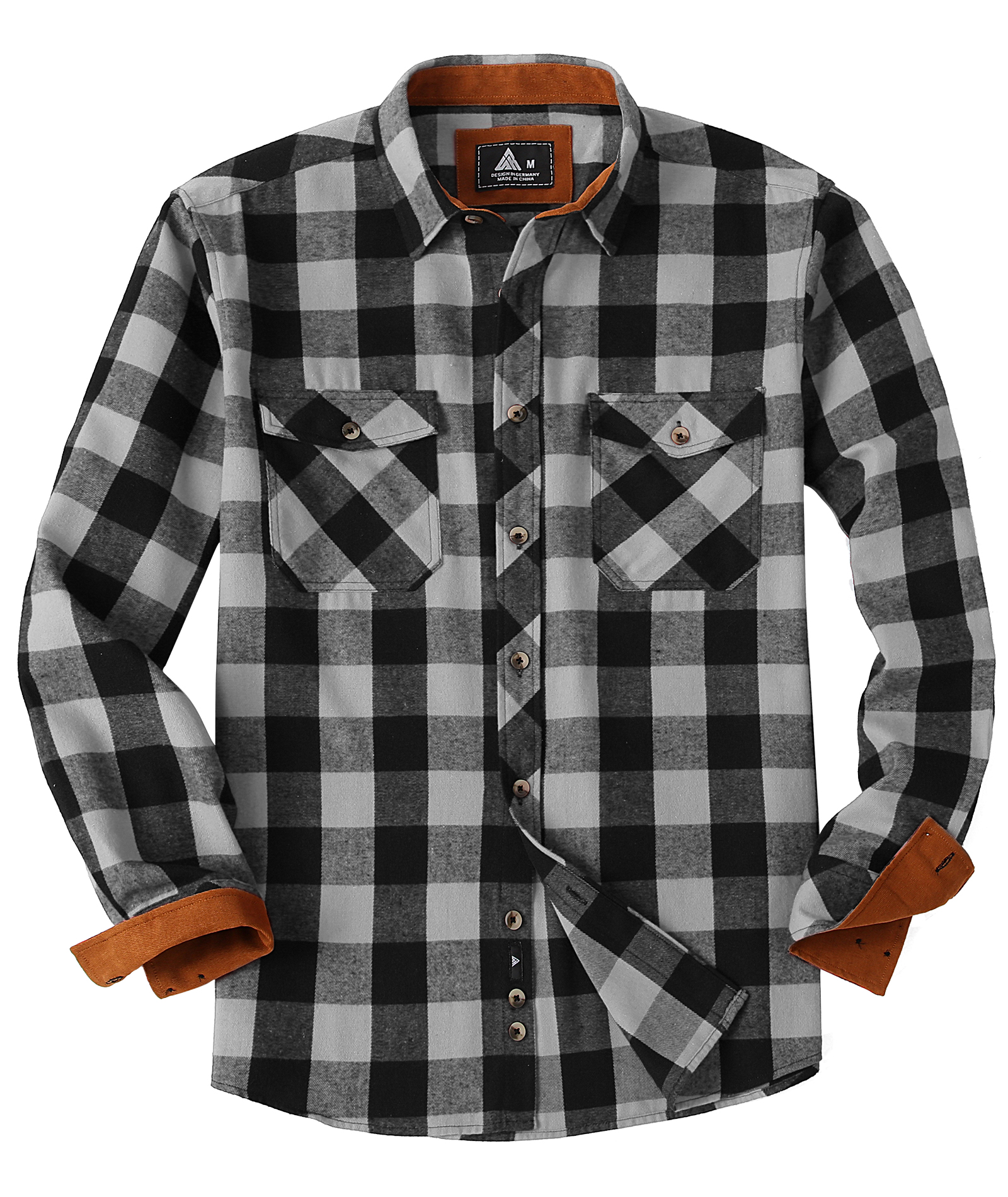 Black and gray plaid shirt
