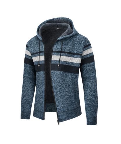 ZITY Men's Thickened Patchwork Hoodie Sweater Coat with Hood-ZPK005860 | Zitysports