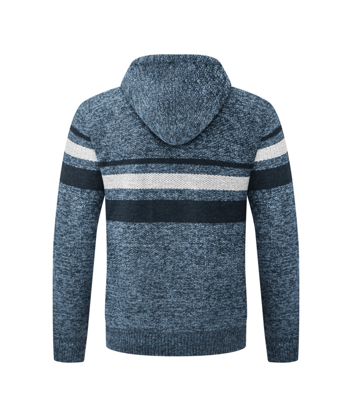 ZITY Men's Thickened Patchwork Hoodie Sweater Coat with Hood-ZPK005860 | Zitysports