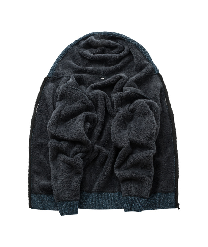 ZITY Men's Thickened Patchwork Hoodie Sweater Coat with Hood-ZPK005860 | Zitysports