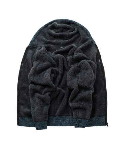 ZITY Men's Thickened Patchwork Hoodie Sweater Coat with Hood-ZPK005860 | Zitysports