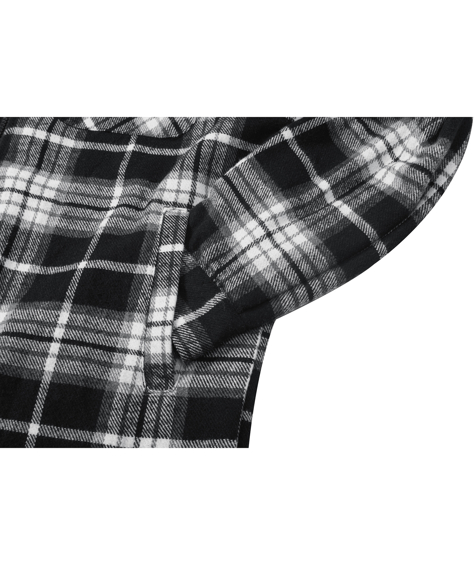 ZITY Men's Full Zipper With Pockets Fleece Plaid Hoodie-EUMFJ130