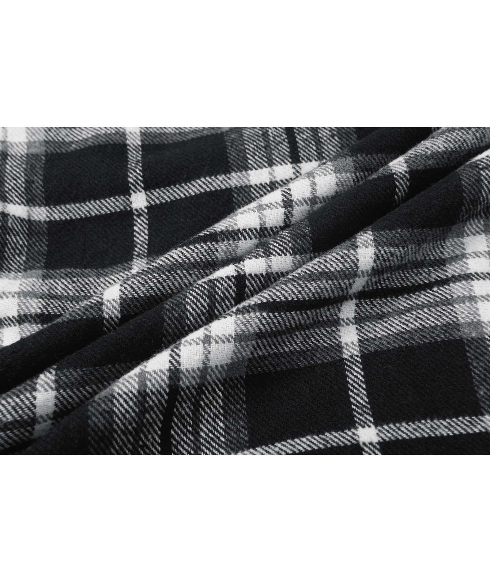 ZITY Men's Full Zipper With Pockets Fleece Plaid Hoodie-EUMFJ130