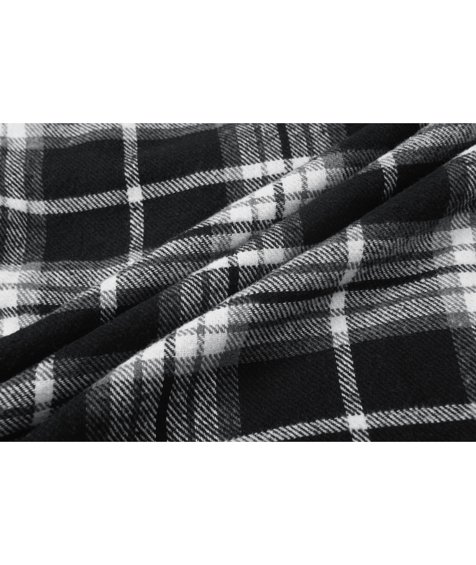 ZITY Men's Full Zipper With Pockets Fleece Plaid Hoodie-EUMFJ130