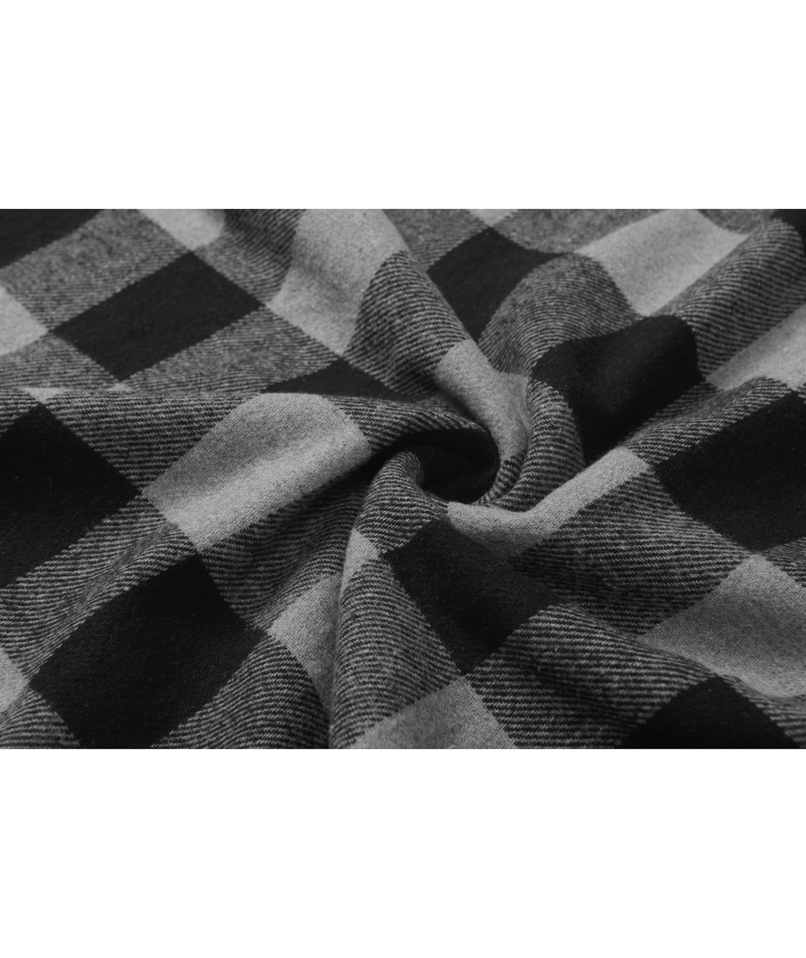 ZITY Men's Full Zipper With Pockets Fleece Plaid Hoodie-EUMFJ130