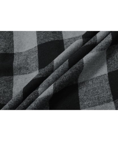 ZITY Men's Full Zipper Long Sleeve Fleece Plaid Hoodie-CUMJA04083