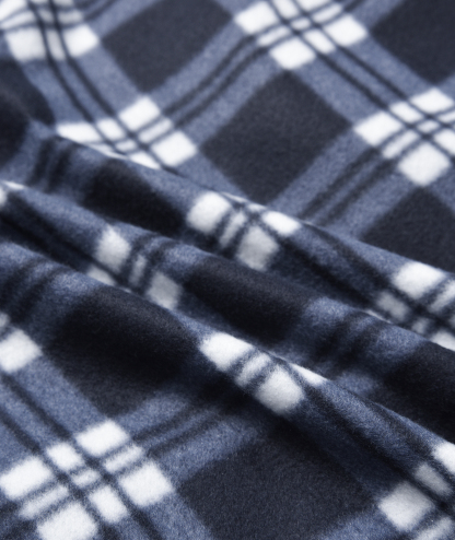 ZITY Men's Full Zipper With Pockets Fleece Plaid Hoodie-EUMFJ130