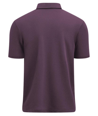ZITY Men's Textured Dri Fit Performance Polo Shirt-CUMPO05145