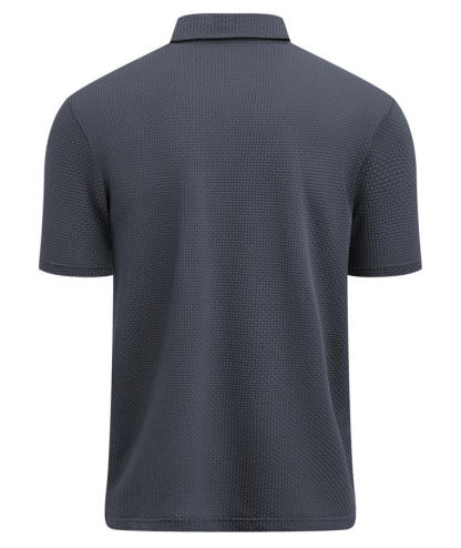 ZITY Men's Textured Dri Fit Performance Polo Shirt-CUMPO05145