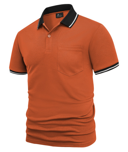 ZITY Men's Contrast Collar Slim Fit Polo Shirt-CUMPO05144