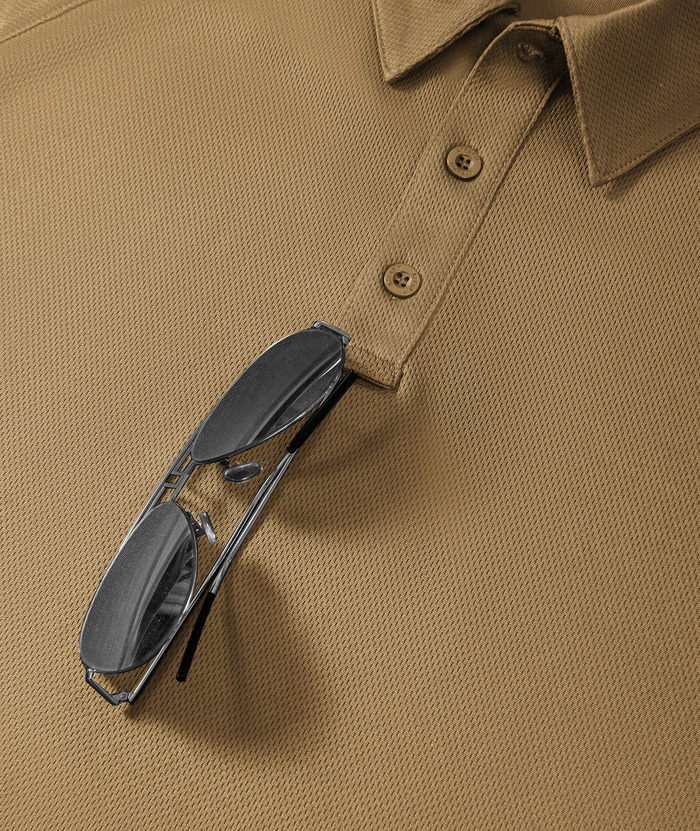 ZITY Men's Button Up Slim Fit Golf Polo Shirt-CUMPO05193