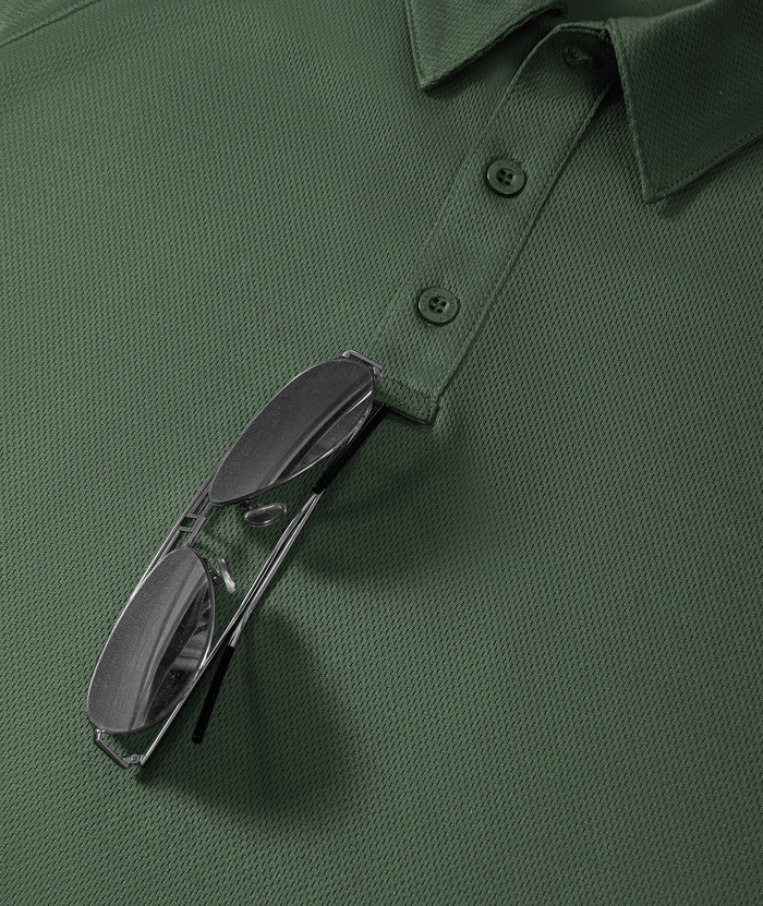 ZITY Men's Button Up Slim Fit Golf Polo Shirt-CUMPO05193