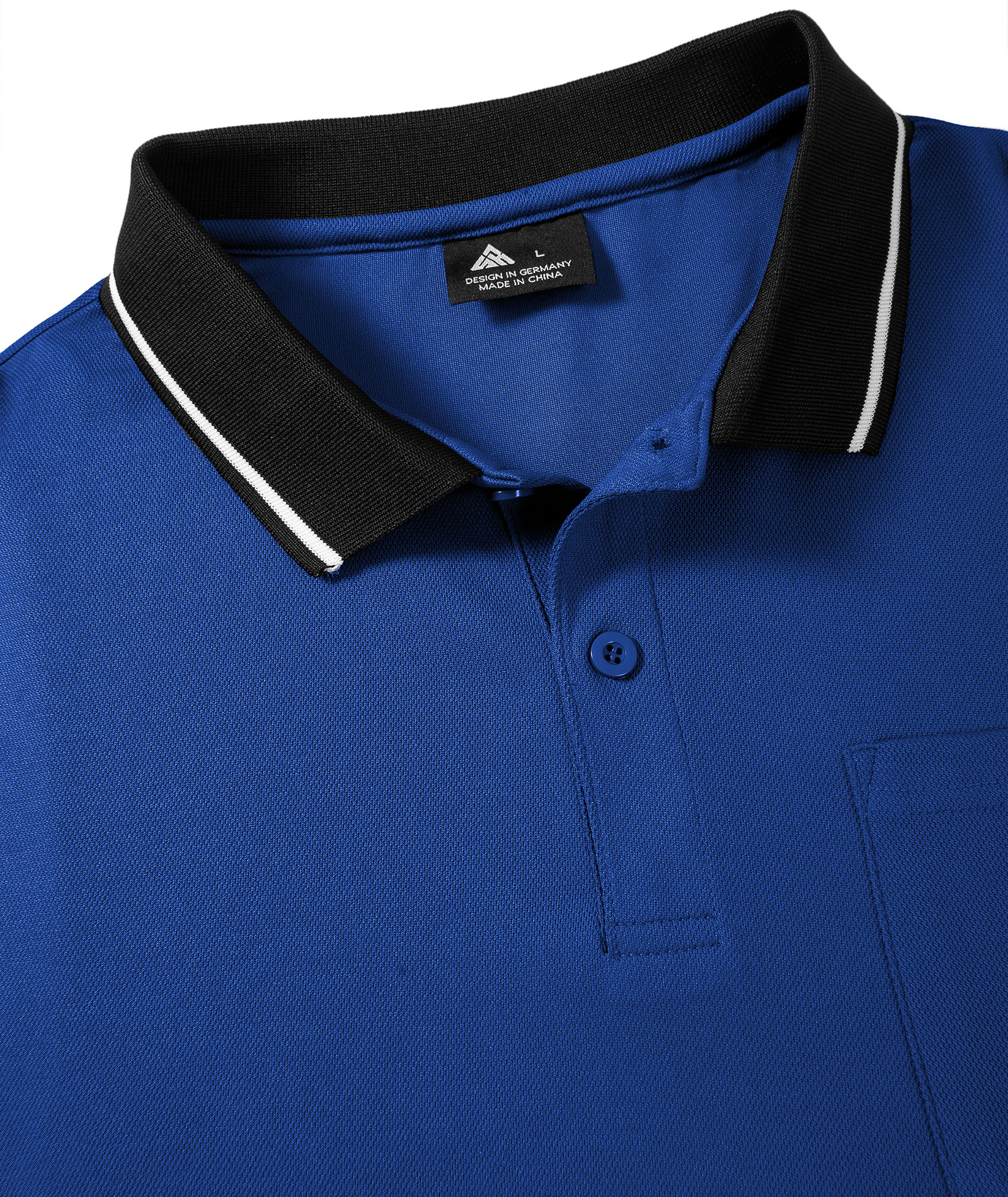 ZITY Men's Contrast Collar Slim Fit Polo Shirt-CUMPO05144