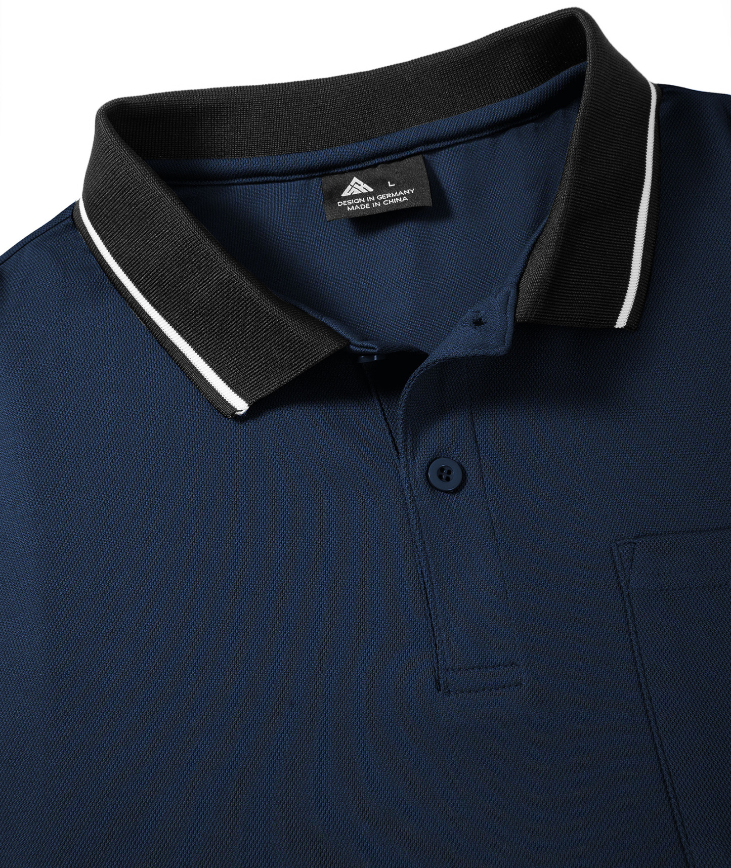 ZITY Men's Contrast Collar Slim Fit Polo Shirt-CUMPO05144