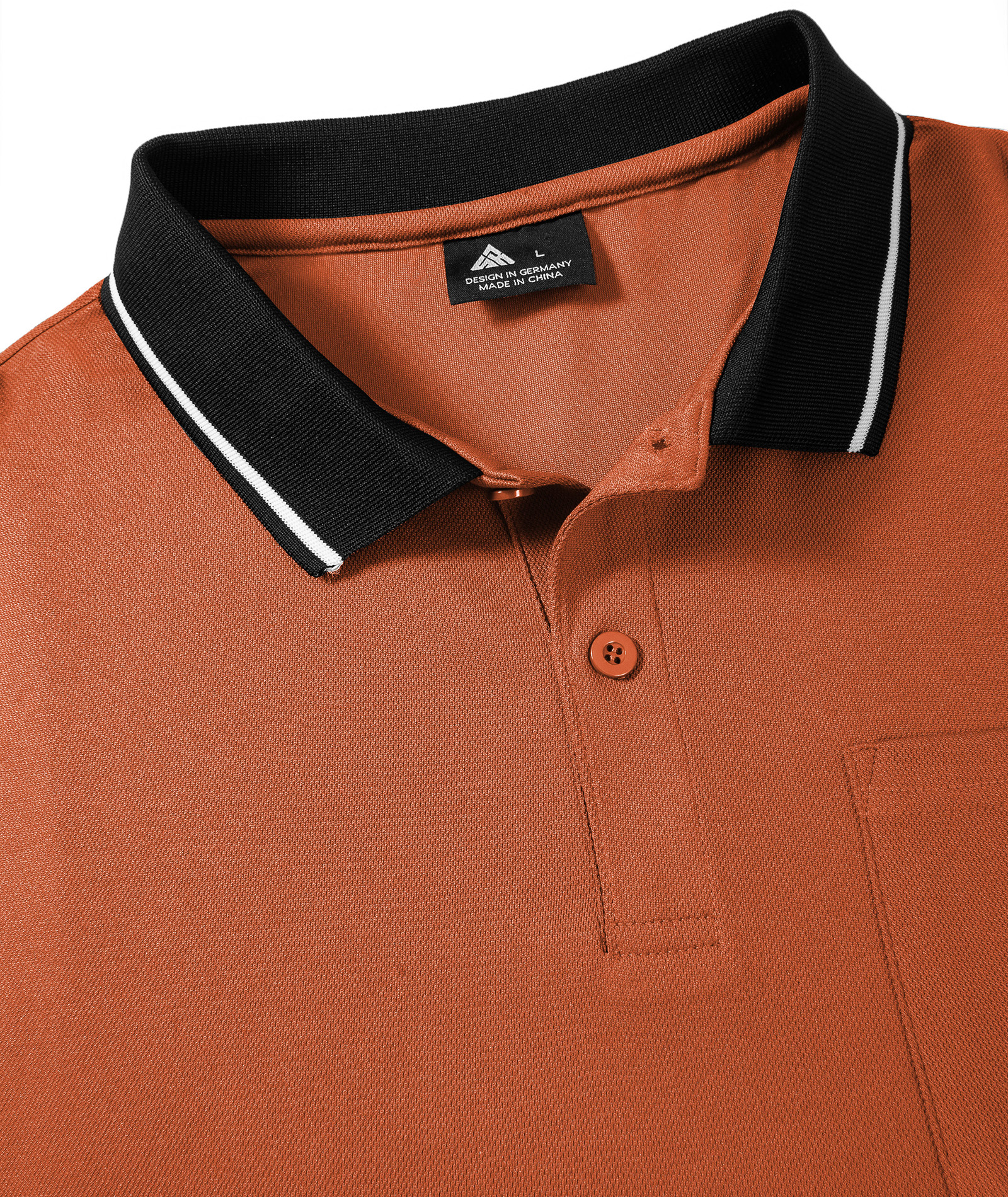 ZITY Men's Contrast Collar Slim Fit Polo Shirt-CUMPO05144