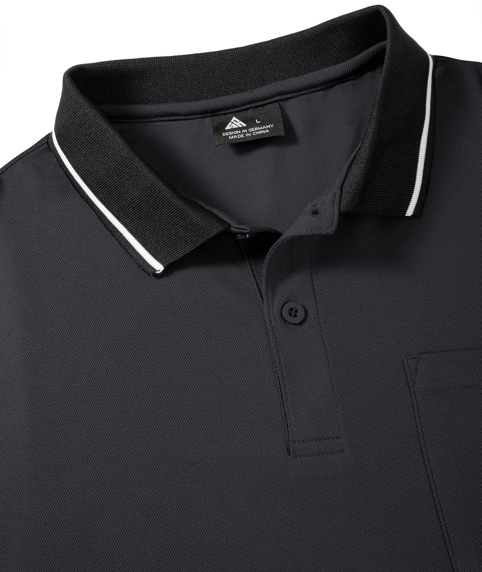 ZITY Men's Contrast Collar Slim Fit Polo Shirt-CUMPO05144