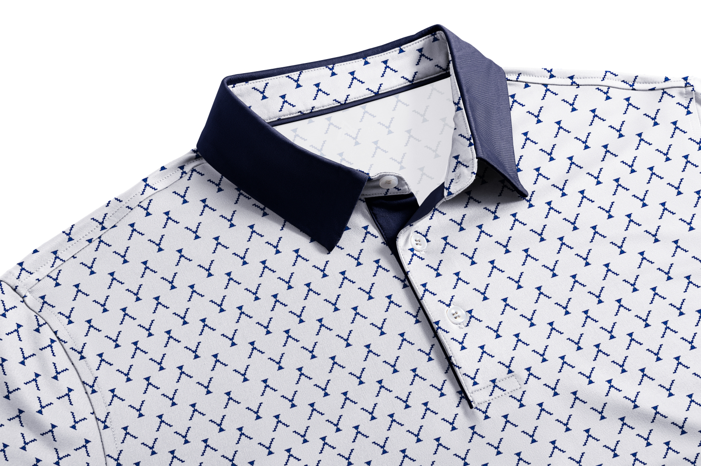 ZITY Men's Hawaiian Flower Print Polo Shirts-CUMPO05190