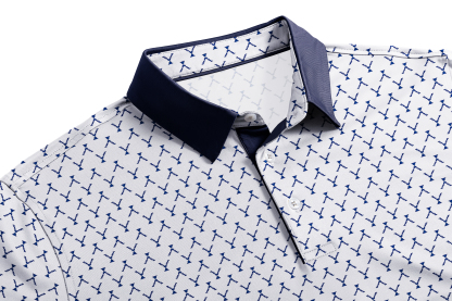 ZITY Men's Hawaiian Flower Print Polo Shirts-CUMPO05190