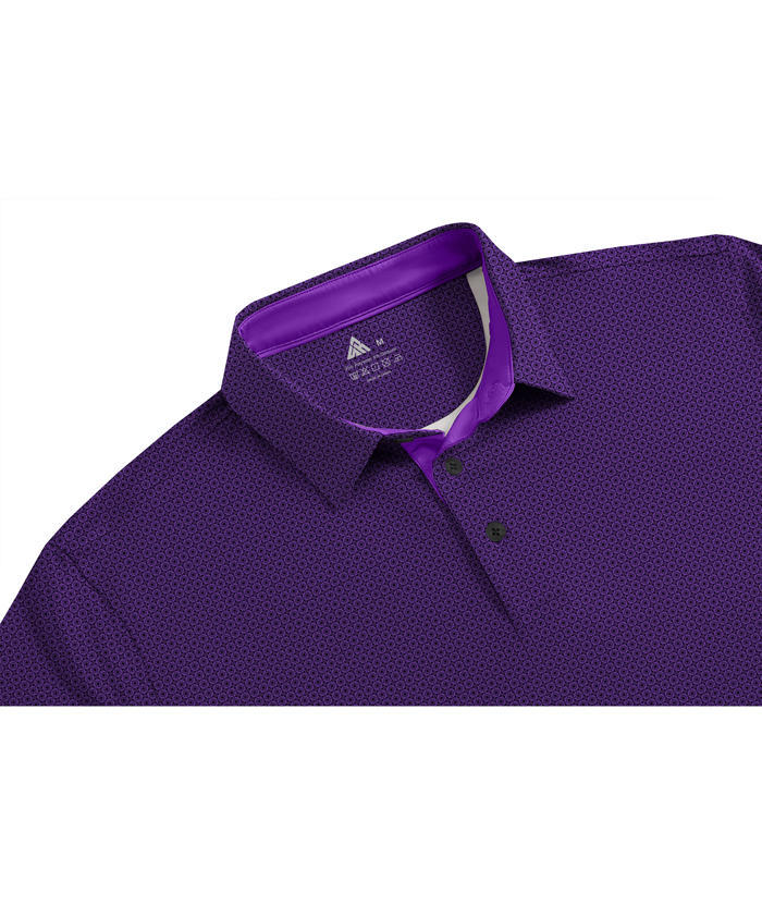 ZITY Men's Printed Dri Fit Performance Golf Polo Shirt-CUMPO05189 