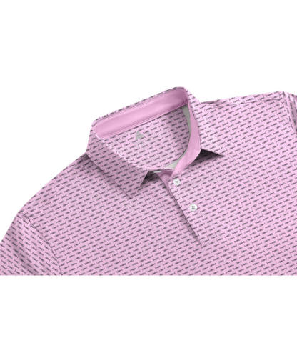 ZITY Men's Printed Dri Fit Performance Golf Polo Shirt-CUMPO05189 