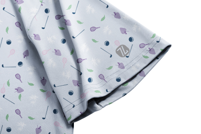 ZITY Men's Hawaiian Flower Print Polo Shirts-CUMPO05190