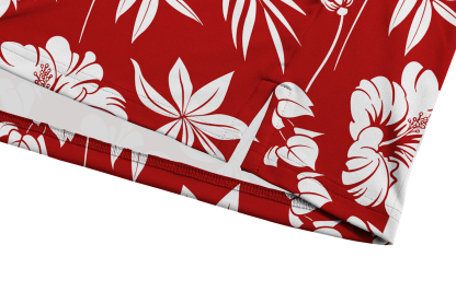 ZITY Men's Hawaiian Flower Print Polo Shirts-CUMPO05190