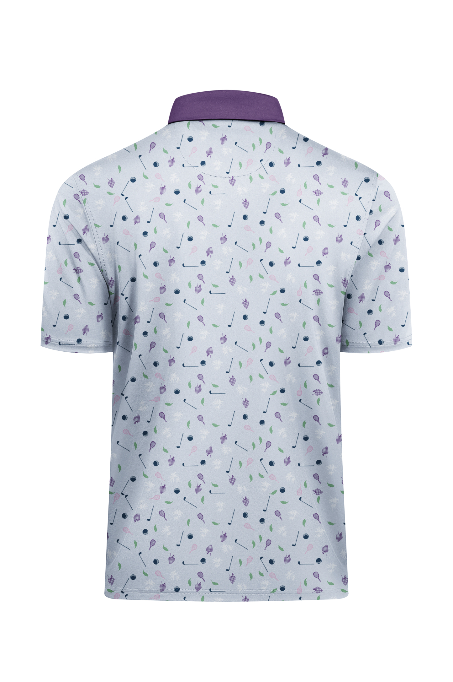 ZITY Men's Hawaiian Flower Print Polo Shirts-CUMPO05190