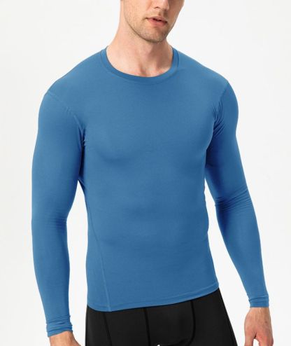 Men's Dri FIt Long Sleeve Slim Fit Compression T-Shirt-DUMLS05948