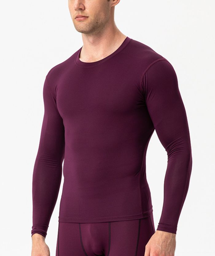 Men's Dri FIt Long Sleeve Slim Fit Compression T-Shirt-DUMLS05948