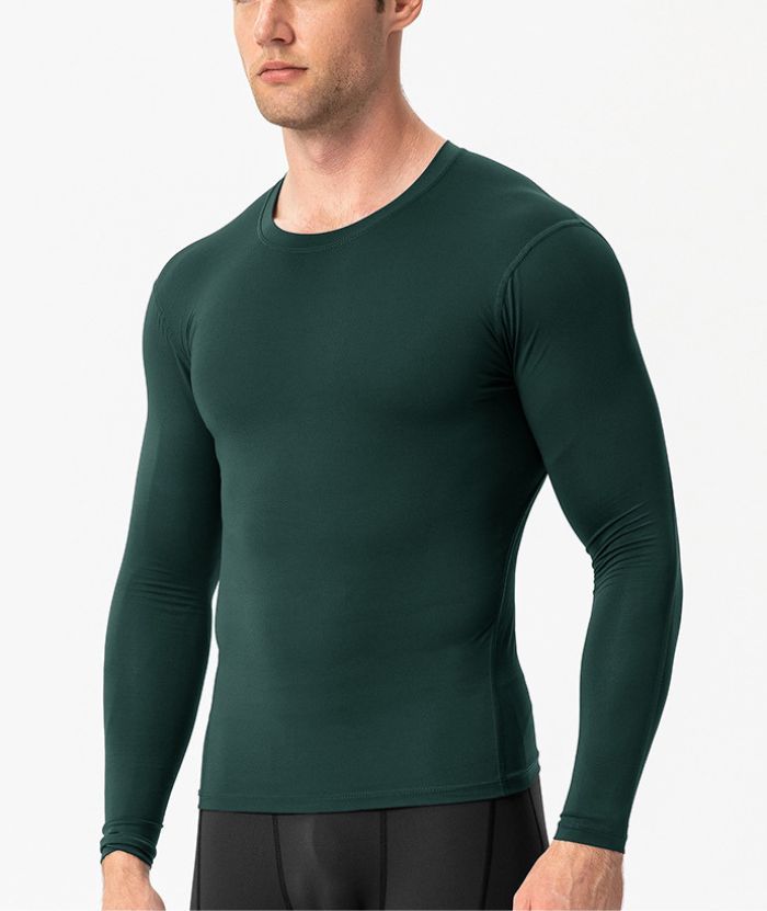 Men's Dri FIt Long Sleeve Slim Fit Compression T-Shirt-DUMLS05948