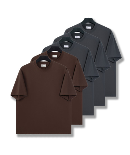 5-Pack Unisex Premium 8.85 oz/yd² Heavyweight Ribbed Cotton T-Shirts-DZUHE00164