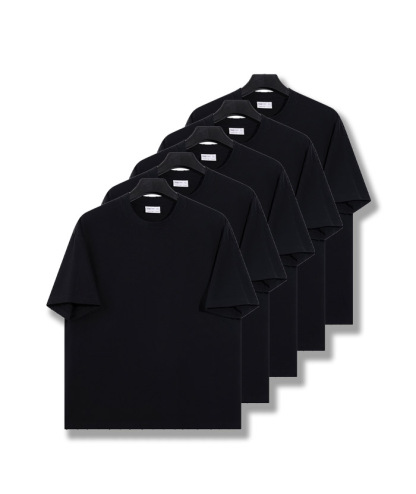 5-Pack Unisex Premium 8.85 oz/yd² Heavyweight Ribbed Cotton T-Shirts-DZUHE00164