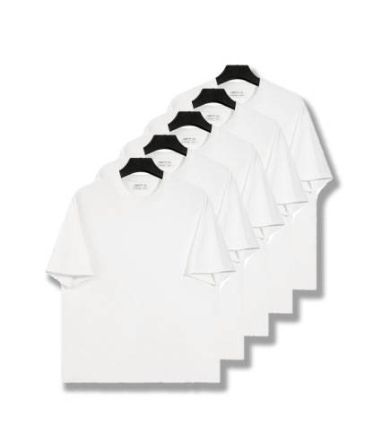 5-Pack Unisex Premium 8.85 oz/yd² Heavyweight Ribbed Cotton T-Shirts-DZUHE00164