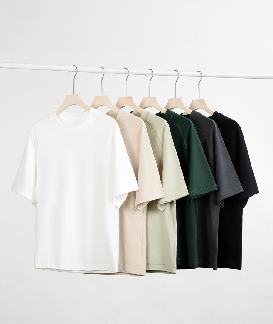 Unisex Heavyweight 100% Cotton Raglan Sleeve T-Shirt-DUMTS05583