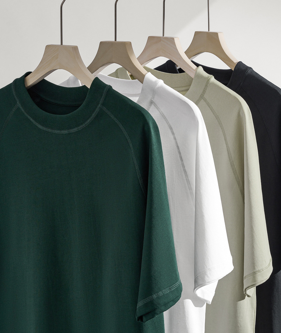 Unisex Heavyweight 100% Cotton Raglan Sleeve T-Shirt-DUMTS05583