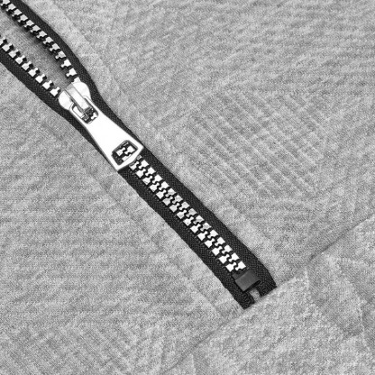 ZITY Men’s Half-Zip Stand Collar Fleece Long Sleeve Top Summer Casual Outerwear