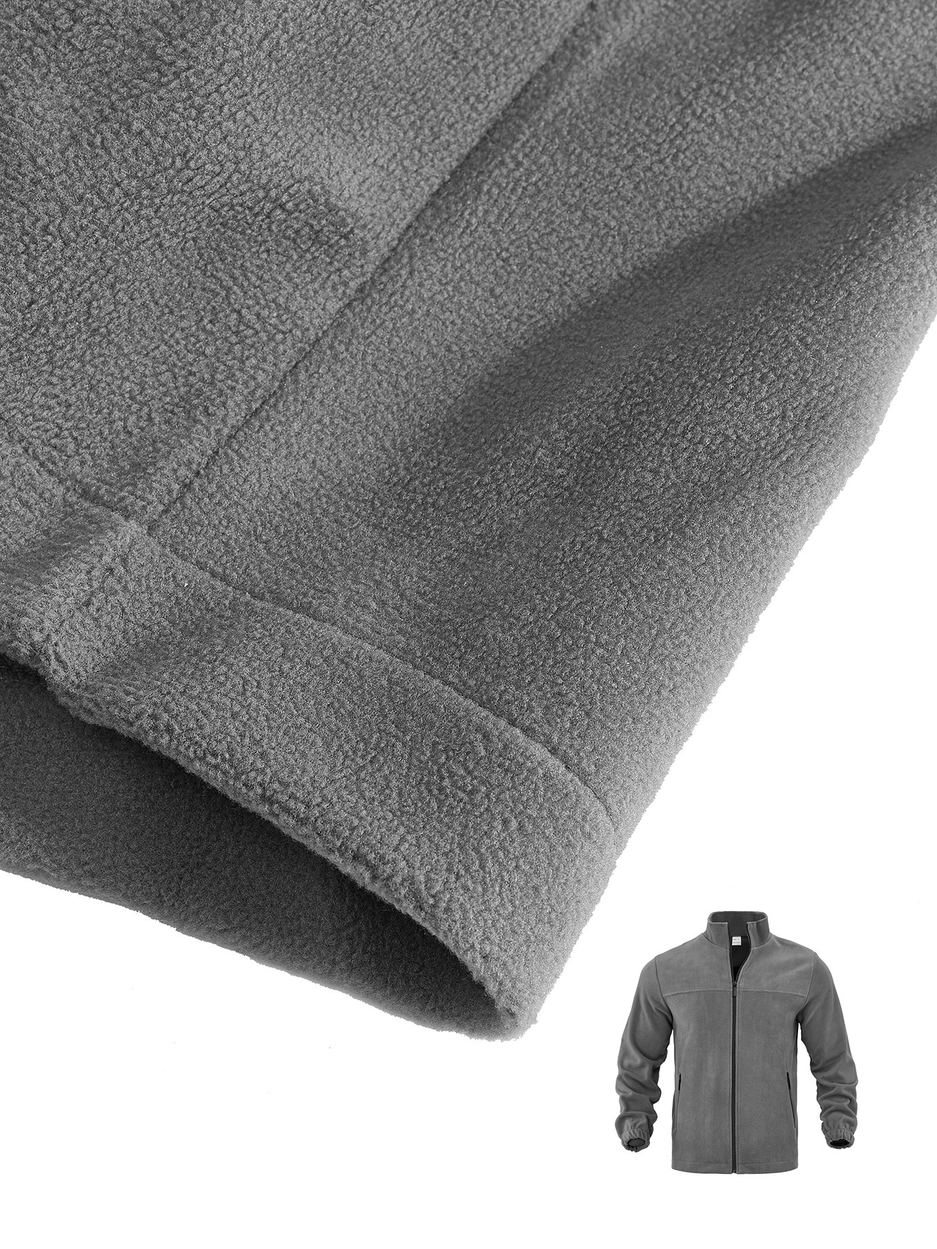 ZITY Men’s Jackets Fleece Zipper Stand Collar Outdoor Pullover Spring Autumn Winter