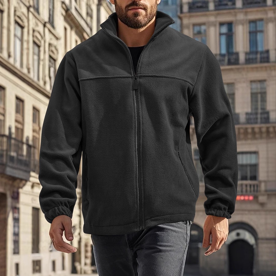 ZITY Men’s Jackets Fleece Zipper Stand Collar Outdoor Pullover Spring Autumn Winter