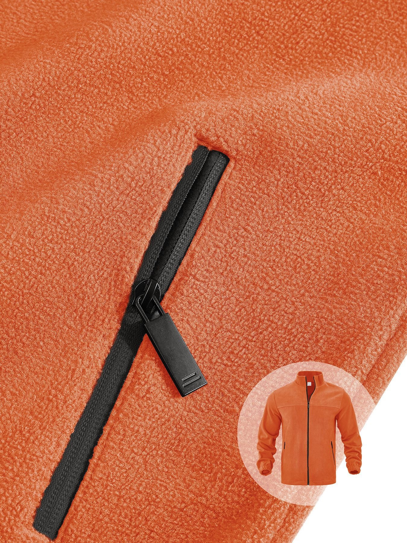 ZITY Men’s Fleece Jackets American Style Thickened Stand Collar Cardigan Hoodie