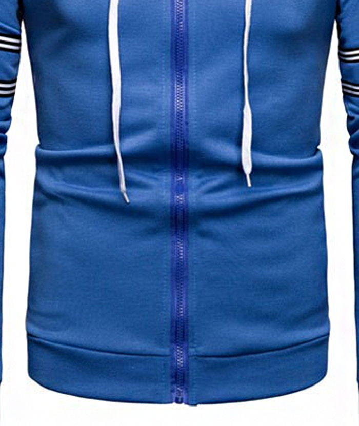 ZITY Men's Long Sleeve Full Zip Up Color Block Outwear Hoodie-DUMFH04958|Zitysports