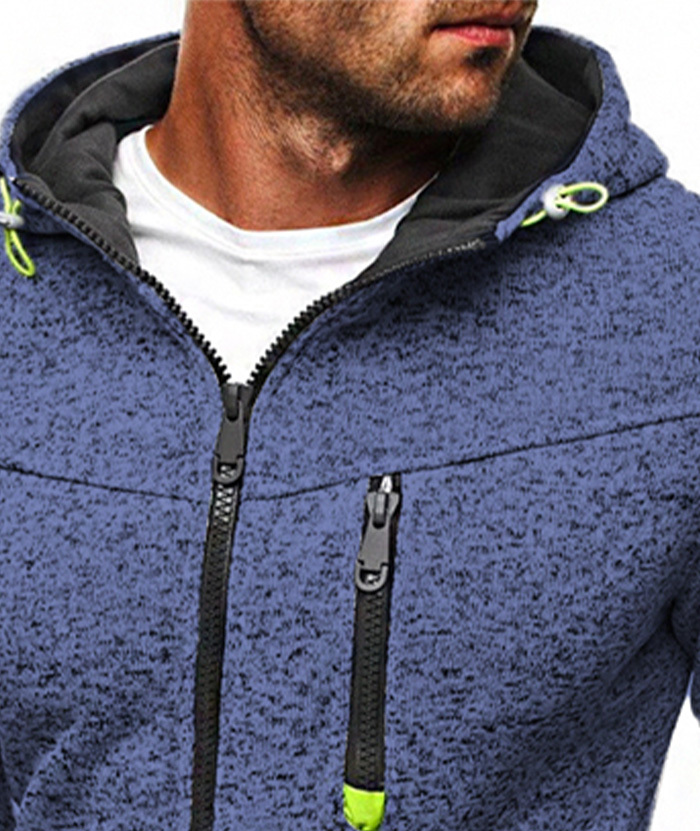 ZITY Men's Full Zipper Long Sleeve Breathable Warm Hoodie-DUMHD05096|Zitysports