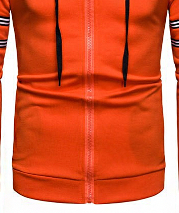 ZITY Men's Long Sleeve Full Zip Up Color Block Outwear Hoodie-DUMFH04958|Zitysports