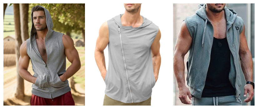 zip-up sleeveless hoodies styles for men