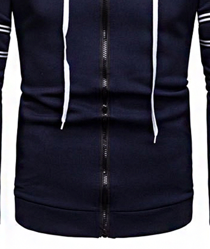 ZITY Men's Long Sleeve Full Zip Up Color Block Outwear Hoodie-DUMFH04958|Zitysports